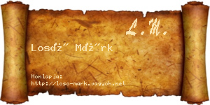Losó Márk névjegykártya