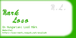 mark loso business card