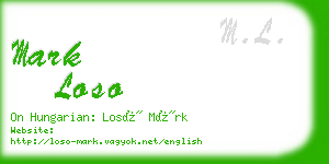 mark loso business card